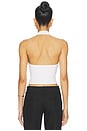 view 3 of 4 HALTER EN U DE SEDA ACANALADA in White