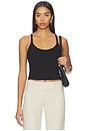 view 1 of 4 Cotton Rib Cami Tank in Black
