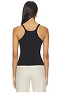 view 3 of 4 Cotton Rib Cami Tank in Black