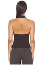 view 3 of 4 Cotton Rib U Halter in Black Orchid