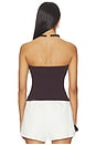 view 3 of 4 TOP BANDEAU COTTON RIB BANDEAU TOP in Black Orchid