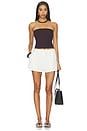 view 4 of 4 TOP BANDEAU COTTON RIB BANDEAU TOP in Black Orchid