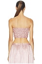 view 3 of 4 TOP SMOCKÉ TEXTURED SATIN SMOCK TOP in Rose Blush