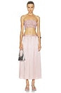 view 4 of 4 TOP SMOCKÉ TEXTURED SATIN SMOCK TOP in Rose Blush