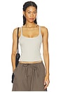 view 1 of 4 Cotton Rib Cami Tank in Champagne
