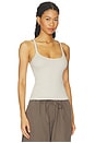view 2 of 4 Cotton Rib Cami Tank in Champagne