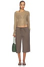 view 4 of 4 TOP CON ESCOTE BARCO” LINEN OPEN BATEAU TOP in Flax