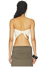 view 3 of 5 Puckered Lace Scarf Top in Off White