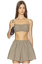 view 1 of 5 Japanese Mini Plaid Bralette in Brown Plaid