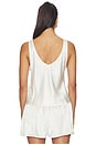 view 3 of 4 DÉBARDEUR ÉCHANCRÉ EN U SILK SATIN U TANK in Off White