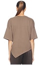 view 3 of 4 Supima Structured Jersey Assymetrical Tee in Walnut