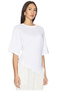 view 2 of 5 Supima Structured Jersey Assymetrical Tee in White