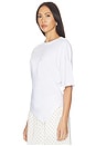 view 3 of 5 Supima Structured Jersey Assymetrical Tee in White