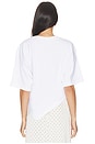 view 4 of 5 Supima Structured Jersey Assymetrical Tee in White