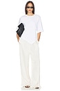 view 5 of 5 Supima Structured Jersey Assymetrical Tee in White