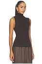 view 2 of 4 Cashmere Jersey Shell Top in Dark Brown