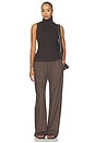 view 5 of 4 Cashmere Jersey Shell Top in Dark Brown