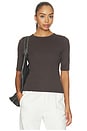 view 1 of 4 Supima Cotton New Classic Half Sleeve Tee in Espresso