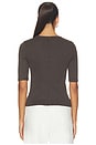 view 4 of 4 Supima Cotton New Classic Half Sleeve Tee in Espresso