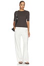 view 5 of 4 Supima Cotton New Classic Half Sleeve Tee in Espresso