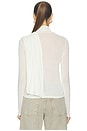 view 5 of 5 Sheer Cashmere Jersey Bandana Turtleneck Top in Off White