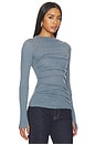 view 2 of 4 Cashmere Jersey Twist Top in Steel Blue