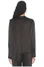 view 4 of 4 Silk Satin Bandana Blouse in Olive Bronze