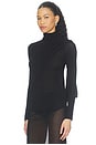 view 4 of 5 Sheer Cashmere Jersey Bandana Turtleneck in Black