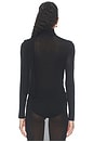 view 5 of 5 Sheer Cashmere Jersey Bandana Turtleneck in Black