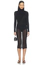 view 6 of 5 Sheer Cashmere Jersey Bandana Turtleneck in Black