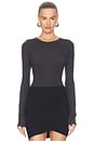 view 1 of 4 Silk Rib Essential Crew in Phantom
