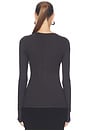 view 4 of 4 Silk Rib Essential Crew in Phantom