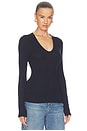 view 2 of 4 Silk Rib Essential U Tee in Ink