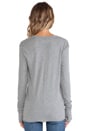 view 3 of 5 Cashmere Jersey Loose V Neck Top in Smoke