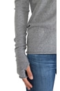 view 5 of 5 Cashmere Jersey Loose V Neck Top in Smoke