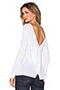 view 1 of 4 Back Overlap Long Sleeve Top in White