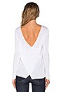 view 4 of 4 Back Overlap Long Sleeve Top in White
