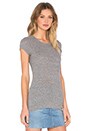 view 2 of 3 Rib Fitted Cap Sleeve Top in Heather Grey