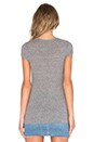 view 3 of 3 Rib Fitted Cap Sleeve Top in Heather Grey
