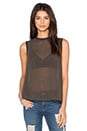 view 1 of 3 Sleeveless Trapeze Top in Black Olive