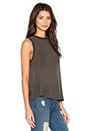 view 2 of 3 Sleeveless Trapeze Top in Black Olive