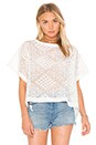 view 2 of 5 Burnout Viscose Cropped Boxy Top in Natural