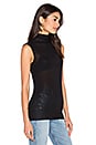 view 2 of 4 Sleeveless Turtleneck Top in Black