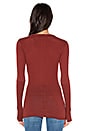 view 3 of 5 Cashmere Cuffed Crew Neck Top in Russet
