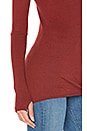 view 5 of 5 Cashmere Cuffed Crew Neck Top in Russet