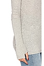 view 5 of 5 Cashmere Long Sleeve Henley Top in Light Heather Grey