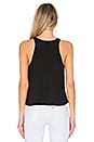 view 3 of 4 Tissue Jersey Cropped Sheath Tank in Black