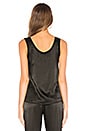 view 3 of 4 Loose Scoop Neck Tank in Black