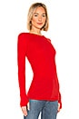 view 2 of 4 Cashmere Cuffed Crew in Iconic Red