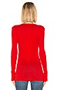 view 3 of 4 Cashmere Cuffed Crew in Iconic Red